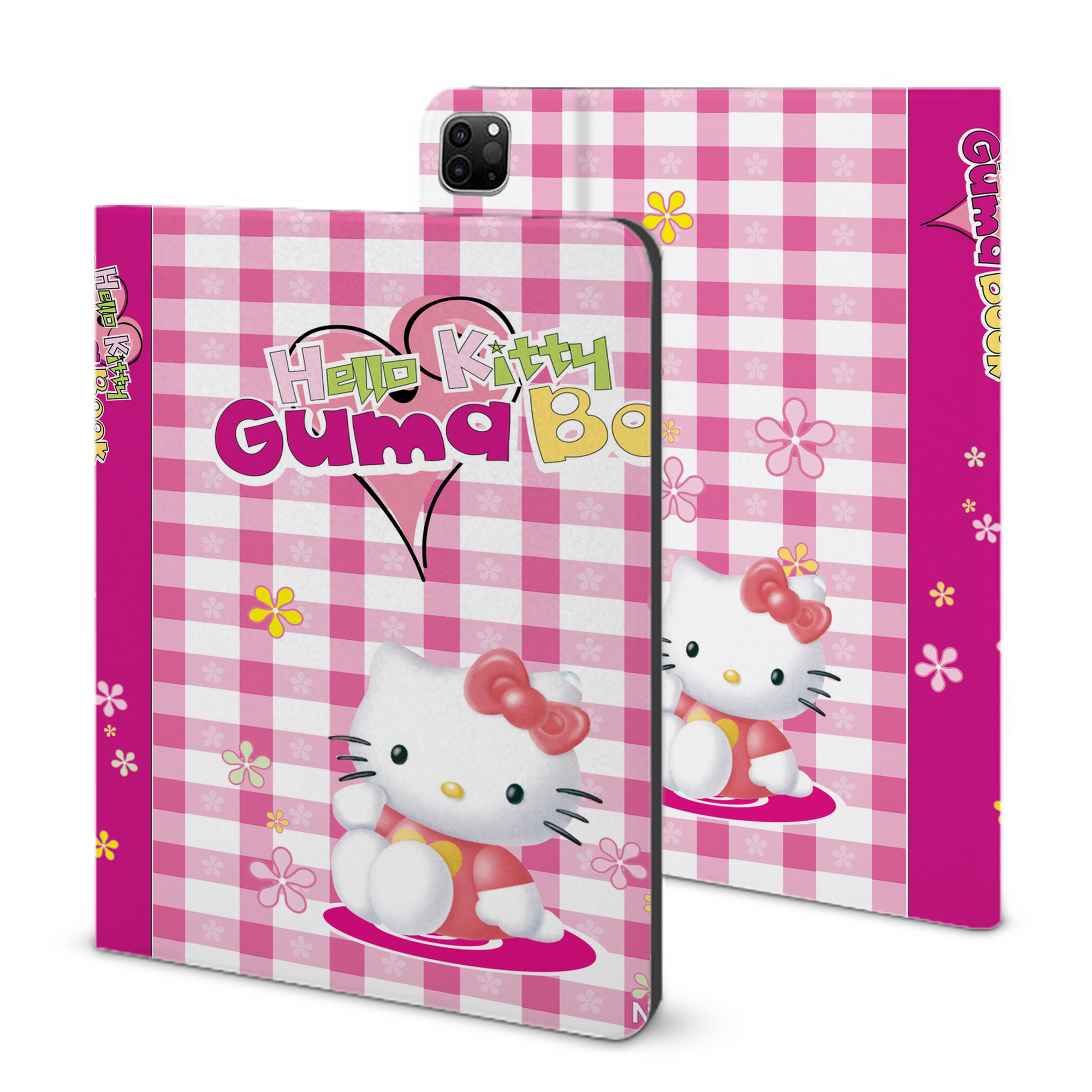 （画像用） Hello Kitty ハローキティ IPad ケース ブック型 PUレザー TPU 耐衝撃 軽量 薄型 ペン収納なし 全面保護 IPad 各モデル対応